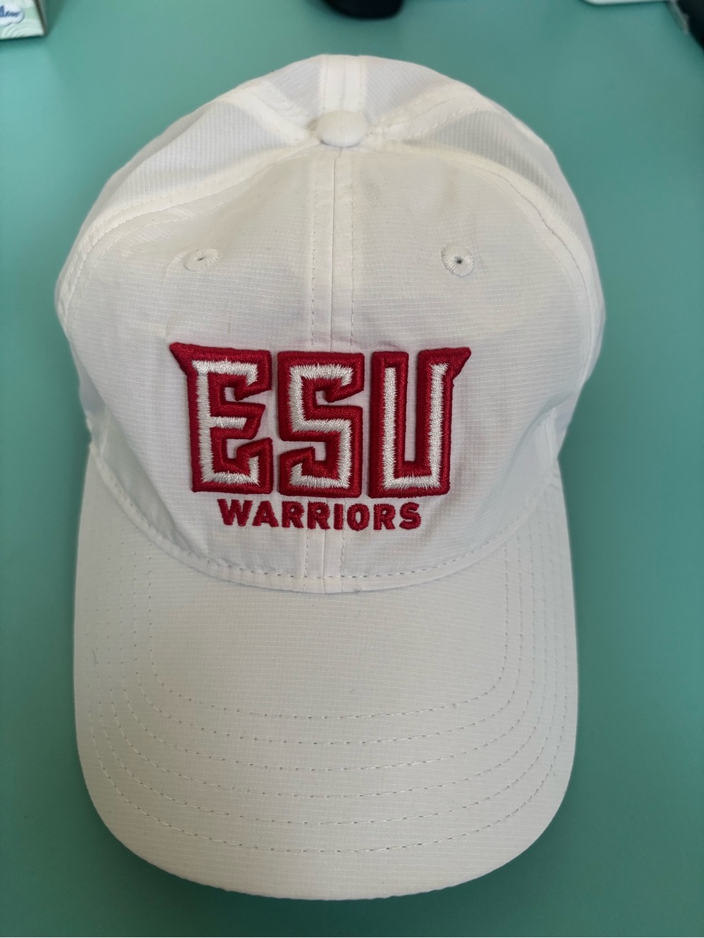 Under Armour White Hat with Red ESU Warriors Embroidery